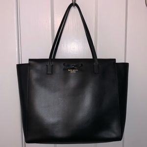 Kate Spade Black Leather Tote Bag